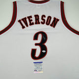 Autographed/Signed Allen Iverson Philadelphia White Jersey PSA/DNA COA