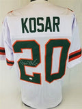 Bernie Kosar Signed Miami Hurricanes White Jersey (JSA COA) 1983 National Champs