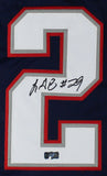 LeGarrette Blount Signed New England Custom Navy Blue Jersey