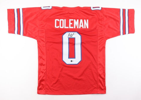 Keon Coleman Signed Buffalo Bills Red Jersey (Beckett) 2024 2nd Round Pk/ FSU WR