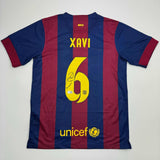 Autographed/Signed Xavi FC Barcelona Blue Soccer Jersey Beckett BAS COA