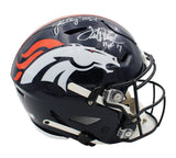 Miller Davis & Elway Signed Denver Broncos Speed Flex Authentic Helmet w/ Insc