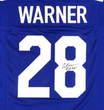 SEAHAWKS CURT WARNER AUTOGRAPHED FRAMED BLUE JERSEY "ROH 94" MCS HOLO 177851