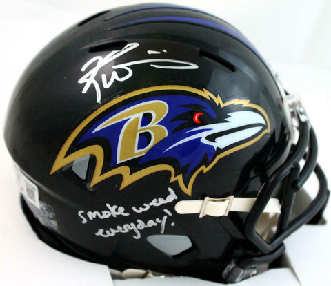 Ricky Williams Signed Baltimore Ravens Speed Mini Helmet w/SWED-Beckett Hologram