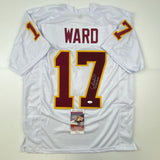 Autographed/Signed Charlie Ward 93 Heisman Florida State White Jersey JSA COA