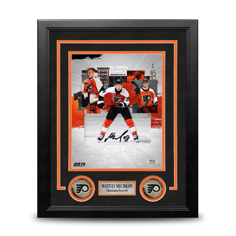 Matvei Michkov Philadelphia Flyers Autographed 8x10 Framed Collage Photo PSA