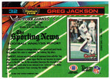 Greg Jackson Autographed 1991 Topps Stadium Club #32 Trading Card 46256