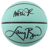 Magic Johnson & Larry BIrd Signed Tiffany & Co X Basketball LE w/ Case BAS Wit