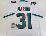 Brock Marion Signed Miami Dolphins White Home Jersey (JSA COA) 3xPro Bowl Safety