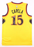 Clint Capela Signed Atlanta Hawks Nike Jersey (JSA COA) 1st Round Pck 2014 Draft