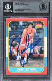 Hawks Randy Wittman Authentic Signed 1986 Fleer #127 Card BAS Slabbed