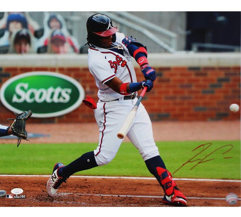 Ronald Acuna Jr Signed Atlanta Braves Unframed 16x20 MLB Photo - White Batting