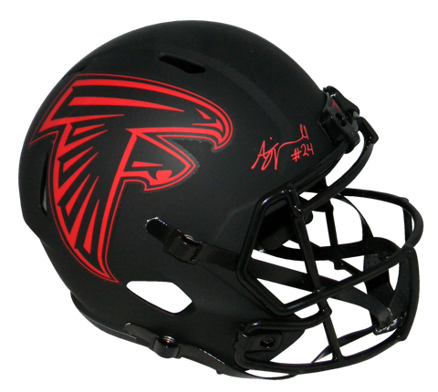 AJ TERRELL SIGNED ATLANTA FALCONS ECLIPSE FULL SIZE SPEED HELMET BECKETT