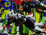 Sony Michel Sgned Patriots 16x20 PF SB LIII TD Full Color Photo - Beckett Auth