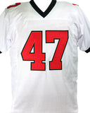 John Lynch Autographed White SB Style Jersey- Beckett W *Black