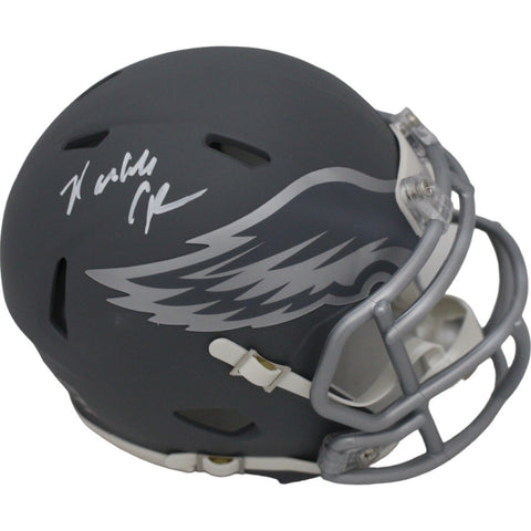 Randall Cunningham Signed Philadelphia Eagles Slate Mini Helmet BAS 45884