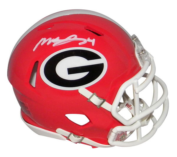 MECOLE HARDMAN SIGNED GEORGIA BULLDOGS SPEED MINI HELMET JSA