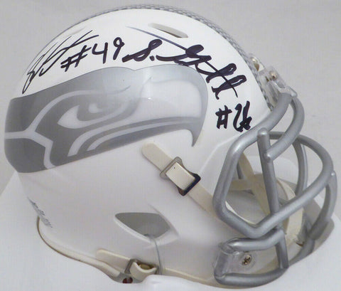 SHAQUEM & SHAQUILL GRIFFIN AUTOGRAPHED SEAHAWKS ICE SPEED MINI HELMET MCS 134375