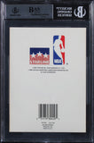 Bulls Michael Jordan Authentic Signed 4.75x6.5 Greeting Card BAS Slabbed