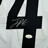 Autographed/Signed Joey Porter Jr. Pittsburgh White Football Jersey JSA COA