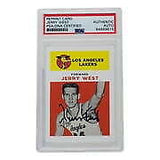 Jerry West Signed Los Angeles Lakers Reprint 1961 Fleer Rookie Card #43 PSA/DNA