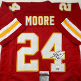 Autographed/Signed Skyy Moore Kansas City Red Football Jersey JSA COA