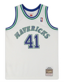 Dirk Nowitzki Autographed "HOF 23" Mavericks 1998 White Nike Jersey Fanatics