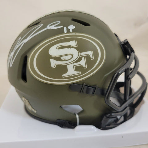 RICKY PEARSALL SIGNED SAN FRANCISCO 49ERS STS SPEED MINI HELMET BECKETT QR