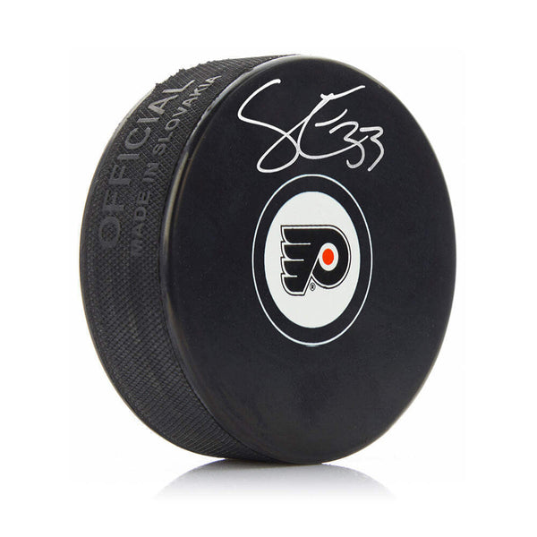 Samuel Ersson Autographed Signed Philadelphia Flyers Hockey Logo Puck JSA PSA