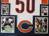 FRAMED MIKE SINGLETARY AUTOGRAPHED SIGNED INSCRIBED CHICAGO BEARS JERSEY BAS COA