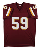 London Fletcher Authentic Signed Maroon Pro Style Jersey BAS Witnessed