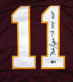 Mark Rypien Autographed Burgundy Pro Style Jersey w/SB MVP - Beckett W Hologram