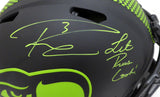 RUSSELL WILSON AUTO SEAHAWKS ECLIPSE AUTH HELMET LET RUSS COOK! BECKETT 182234