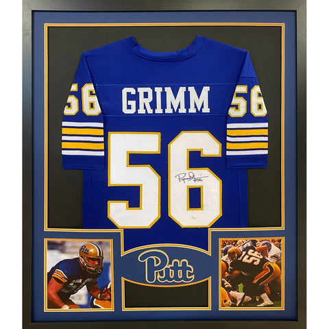 Russ Grimm Autographed Signed Framed Pitt Panthers Redskins Jersey JSA