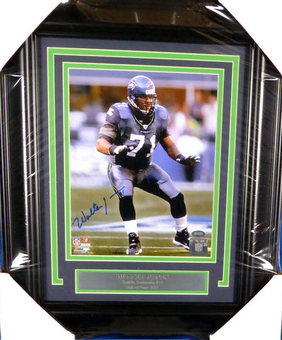 WALTER JONES AUTOGRAPHED SIGNED FRAMED 8X10 PHOTO SEAHAWKS MCS HOLO 130250