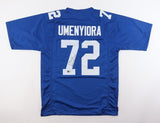 Osi Umenyiora Signed Giants Jersey Inscribed "SB XLII & XLVI Champs!" (Beckett)