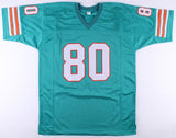 Marv Fleming Signed Miami Dolphins Teal Jersey Inscribed 1972 17-0 (JSA COA)