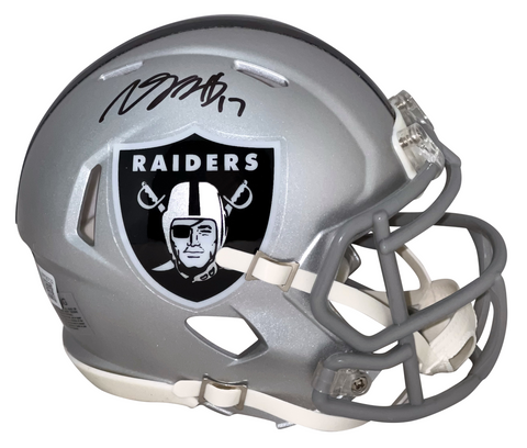 DAVANTE ADAMS SIGNED AUTOGRAPHED LAS VEGAS RAIDERS SPEED MINI HELMET BECKETT