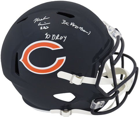 Mark Carrier Signed Bears Riddell F/S Speed Rep Helmet w/90 DROY, 3x PB (SS COA)