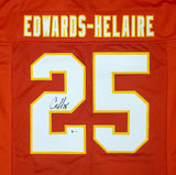 KANSAS CITY CHIEFS CLYDE EDWARDS-HELAIRE AUTOGRAPHED RED JERSEY BECKETT 193945