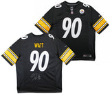 Steelers T.J. Watt Signed Black Nike Limited Jersey w/ Silver Sig BAS Witnessed