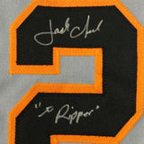 Autographed/Signed Jack Clark The Ripper San Francisco Grey Jersey JSA COA Auto