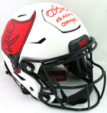 Mike Alstott Autographed Buccaneers SpeedFlex Lunar FS Helmet SB- Beckett W *Red