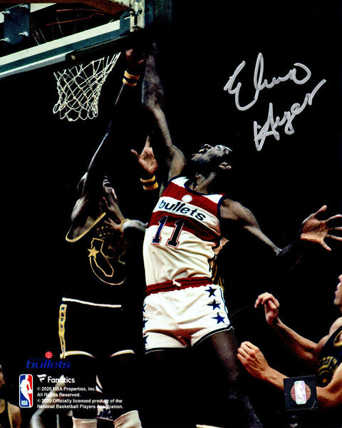 Elvin Hayes Signed Washington Bullets vs Warriors 8x10 Photo - SCHWARTZ COA