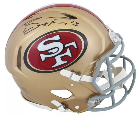 49ers Brock Purdy Authentic Signed Full Size Speed Proline Helmet Fanatics