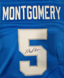 DAVID MONTGOMERY SIGNED DETROIT LIONS NIKE SCREENPRINT AUTHENTIC XL JERSEY BAS