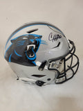 CHUBA HUBBARD SIGNED CAROLINA PANTHERS F/S SPEEDFLEX HELMET BECKETT QR