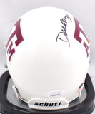 Dante Hall Autographed Texas A&M Aggies White Schutt Mini Helmet- JSA W *Black