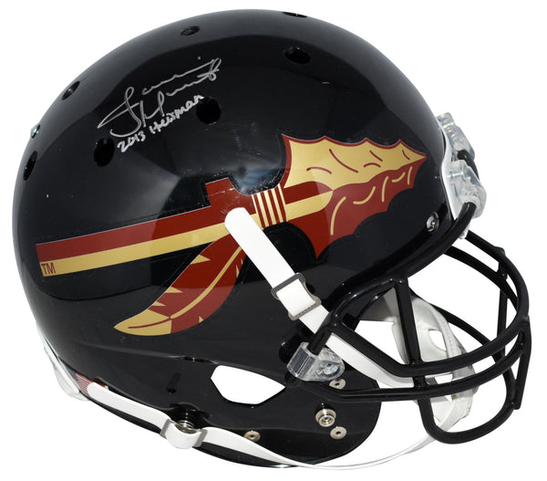 JAMEIS WINSTON SIGNED FLORIDA STATE SEMINOLES BLACK FULL SIZE HELMET W/ HEISMAN