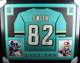 JIMMY SMITH (Jaguars teal SKYLINE) Signed Autographed Framed Jersey Beckett